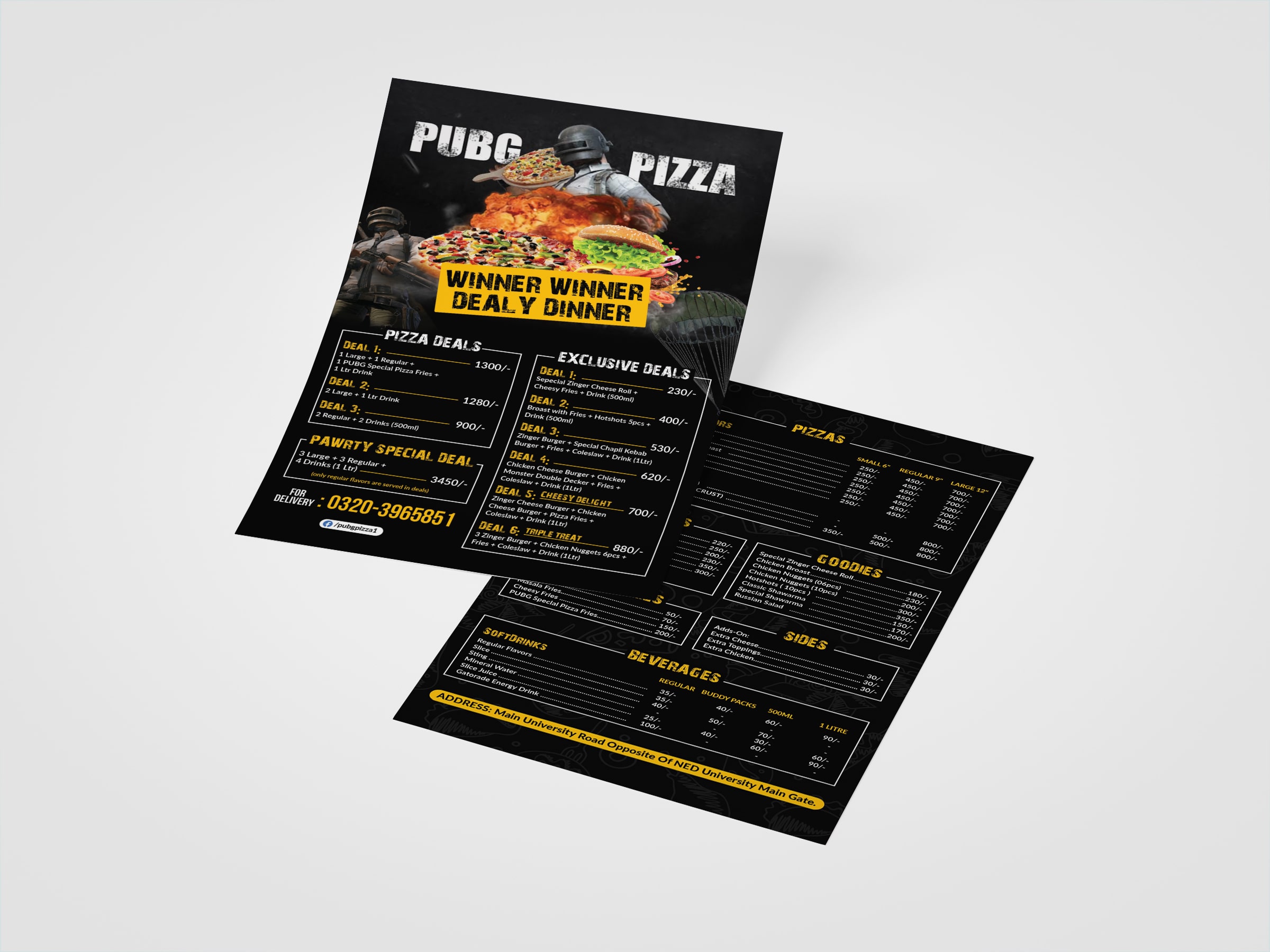 Modern double vertical flyer design sample in Dallas TX