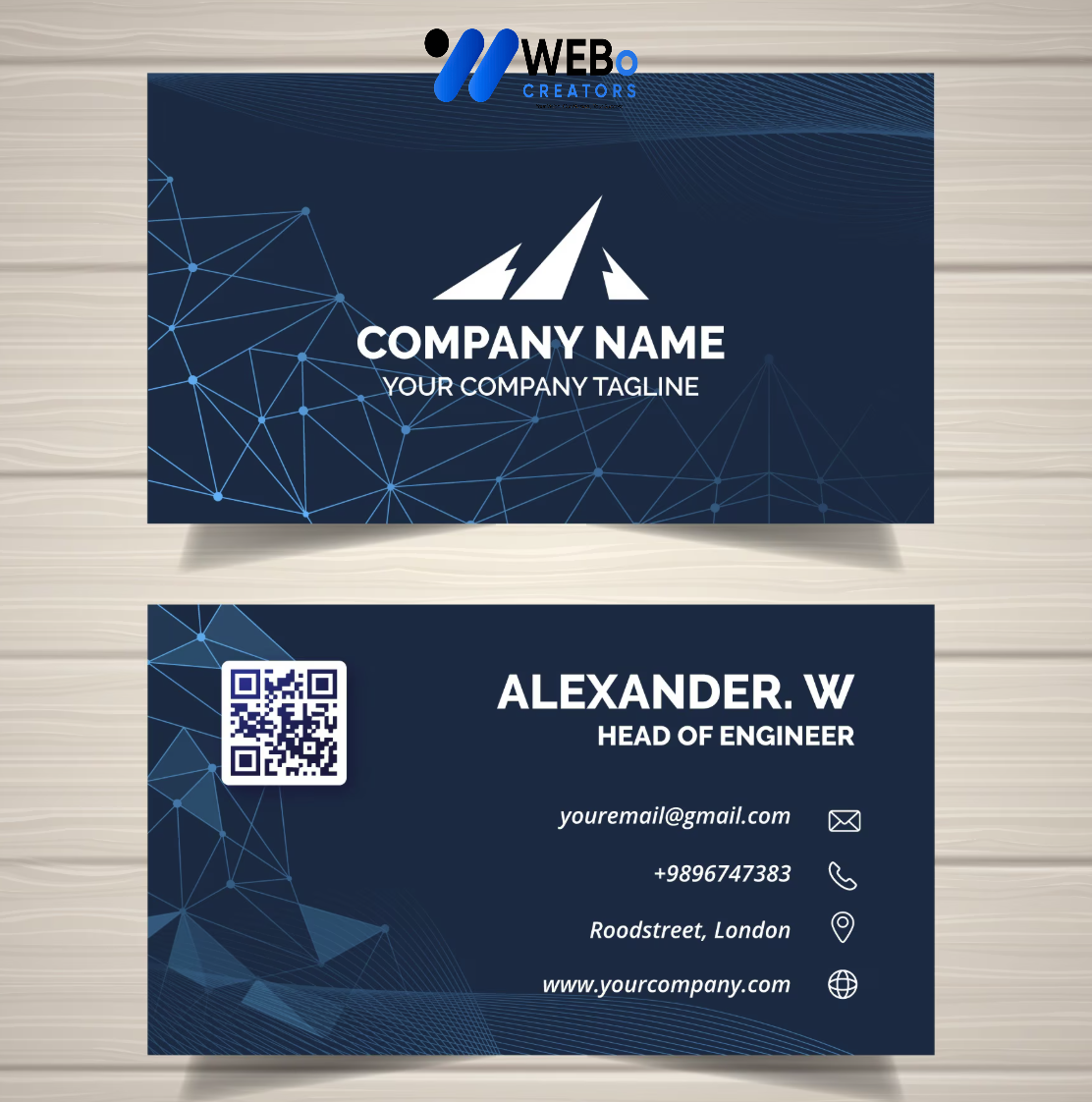 Elegant Professional Business card design with golden stripes Agency in Dallas TX
