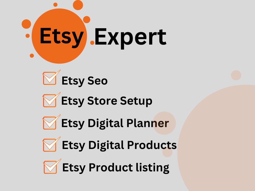 Etsy Shop Setup Service | Branding, SEO, Banner Design, Product Listings in Dallas TX